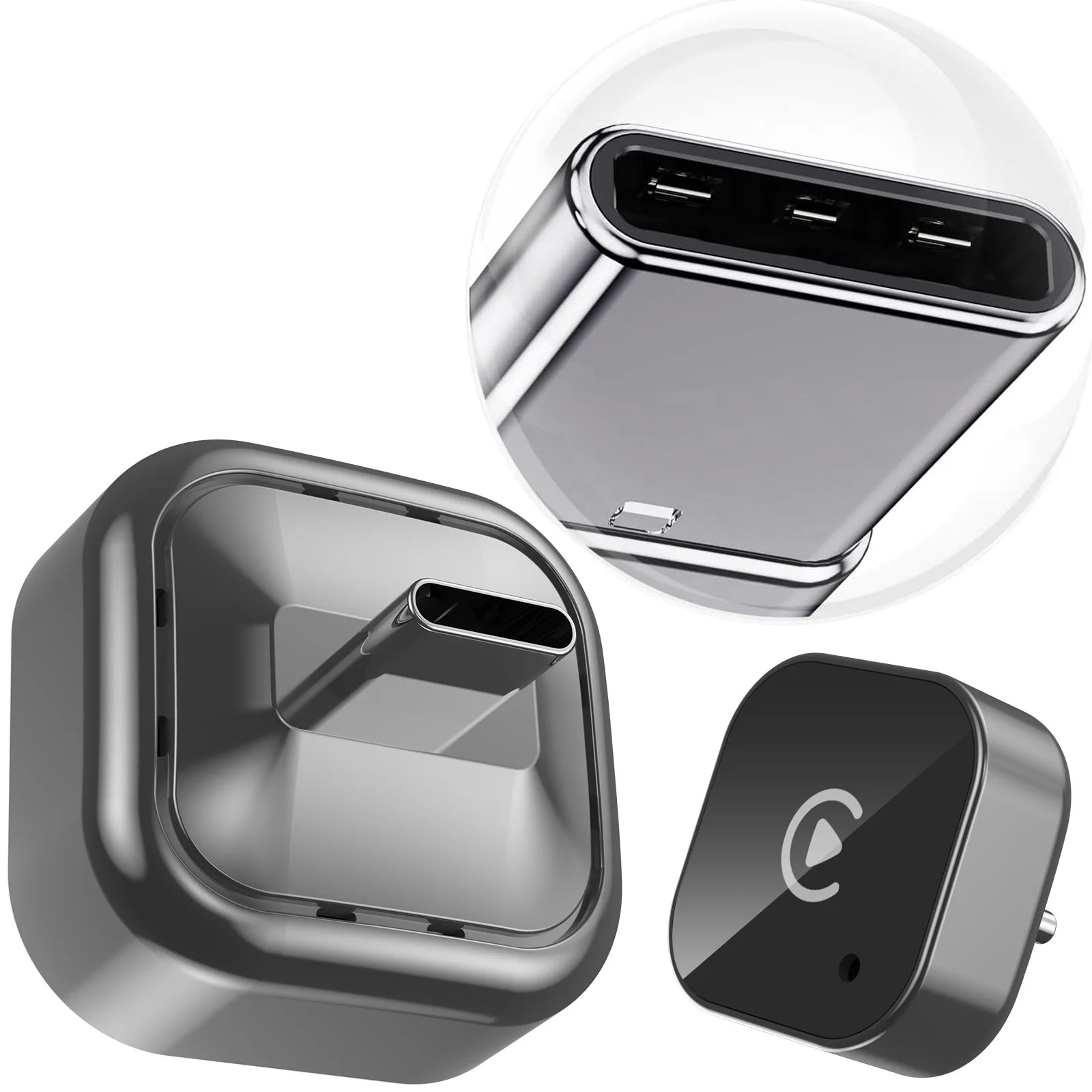 2026 Upgraded 2-in-1 Wireless CarPlay & Android Auto Adapter, Type-C Port | Wired to Wireless Dongle | Plug & Play